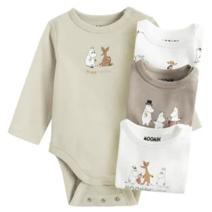 Cool Club, Body chłopięce z długim rękawem, mix, Muminki, zestaw, 4 szt.