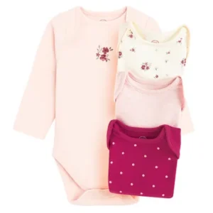 Cool Club, Body dziewczęce z długim rękawem, mix, zestaw, 4 szt.