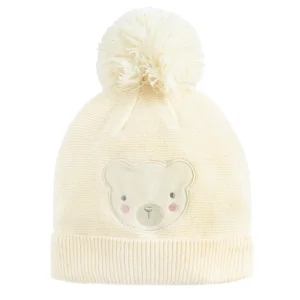 Cool Club, Czapka dziewczęca z pomponem, beżowa