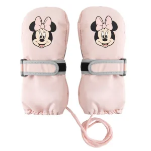 Cool Club Cool Club, Rękawiczki narciarskie dziewczęce na sznurku, różowe, Myszka Minnie